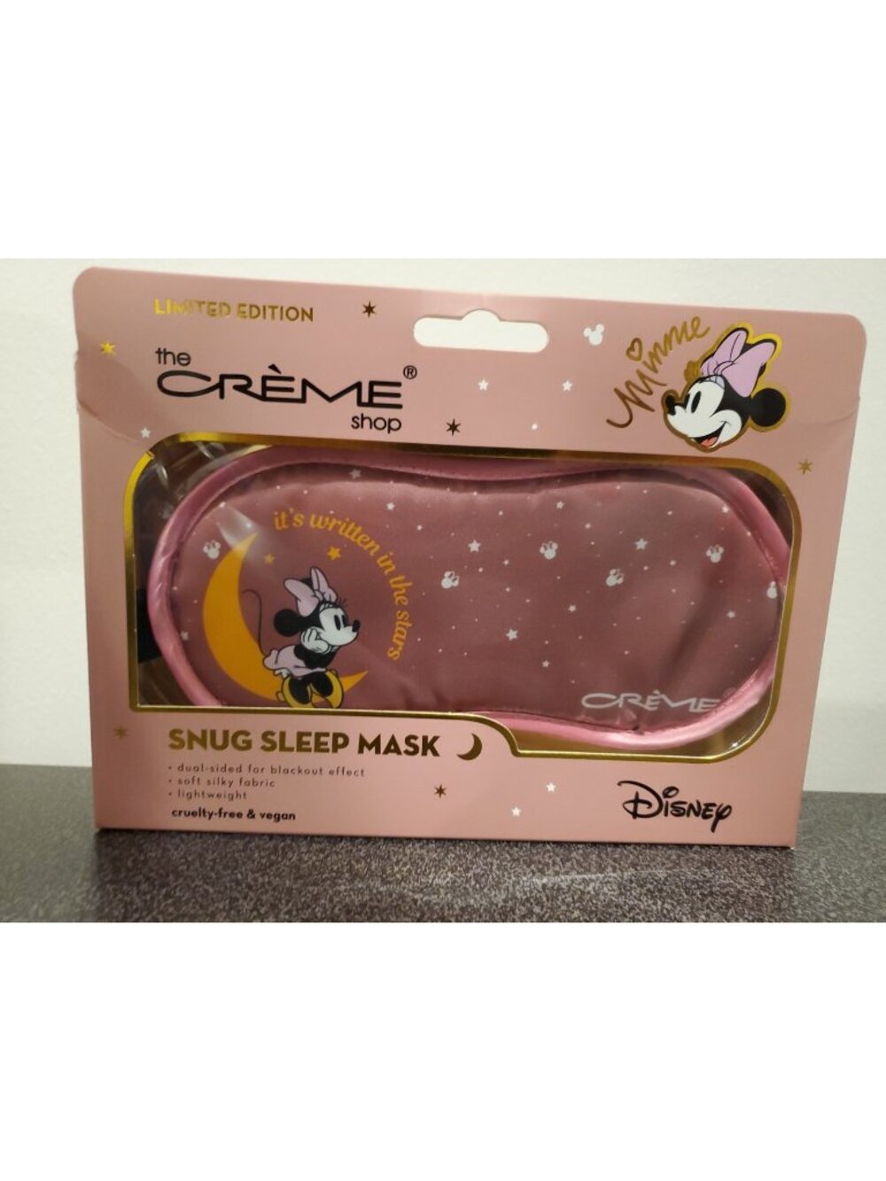 The Crème Shop Disney Minnie Limited Edition Silk Sleep Mask, Pink (MSM8351)